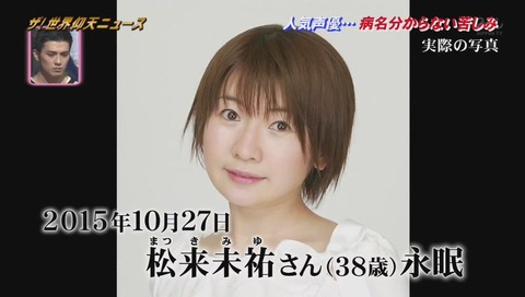 ザ・世界仰天ニュース 声優『松来未祐』