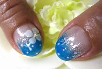 カラフルレインボードットネイル