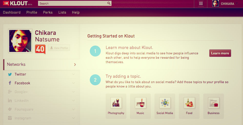 klout