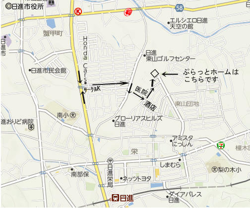 ぷらっとホームの案内図