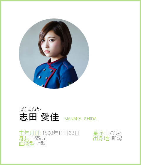 欅坂46-志田愛佳-Profile