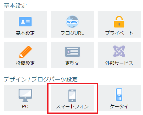 ブログ設定
