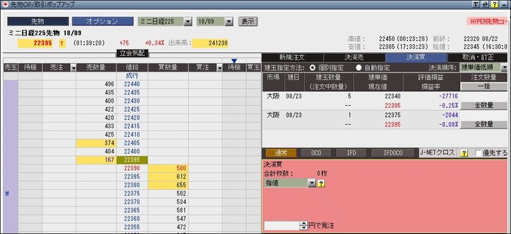 夜間取引20180823