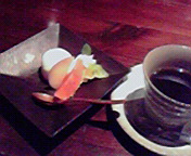 本日のシャーベットとコーヒー