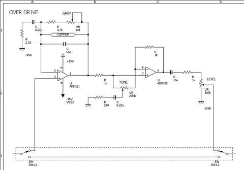 AshimotoSystem 壱号回路図OVERDRIVE