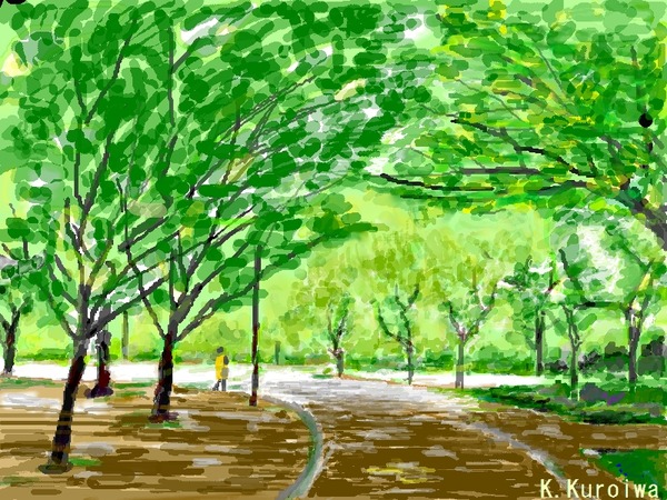 自作水彩画。新緑の川 新緑の水郷を水彩で描く 水彩画 酒井芳元 - YouTube