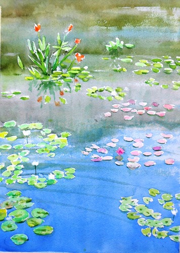 水彩画 野の花 サツ子 水彩画 野の花 サツ子