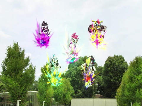 レベル1の5人ライダーキック