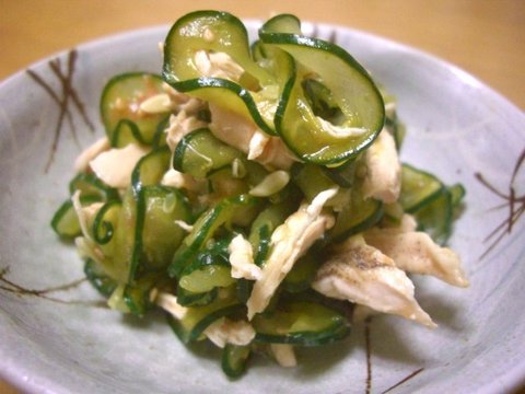鶏胸肉の酒蒸し
