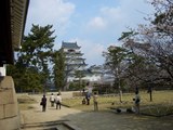 筋鉄御門(すじがねごもん)と桜と福山城 2008.4.3