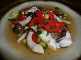 鯛(たい)レンジ蒸しの完成
