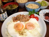 目玉焼き定食の完成