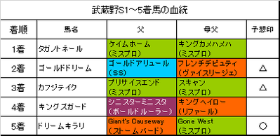 武蔵野ステークス2016結果