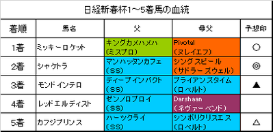 日経新春杯2017結果