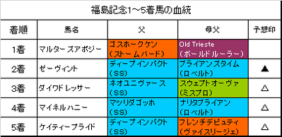 福島記念2016結果