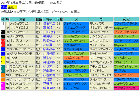 釜山ステークス2017予想