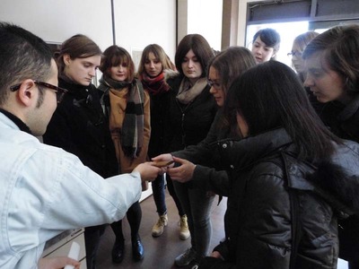 6-工房見学 テュービンゲン大学 同志社日本研究センターの皆さん