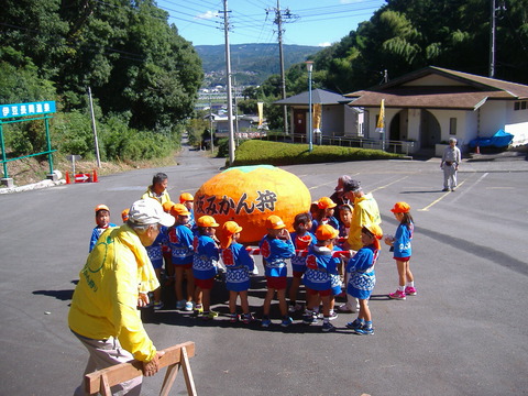 園児、神輿