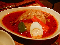 骨付きチキンのスープカレー