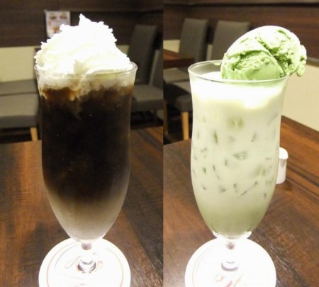 アイスカフェオレとアイス抹茶オレ