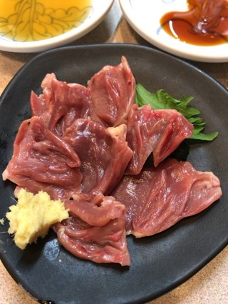 鶏心臓刺身