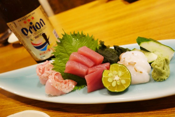 お造り3点盛り(980円)