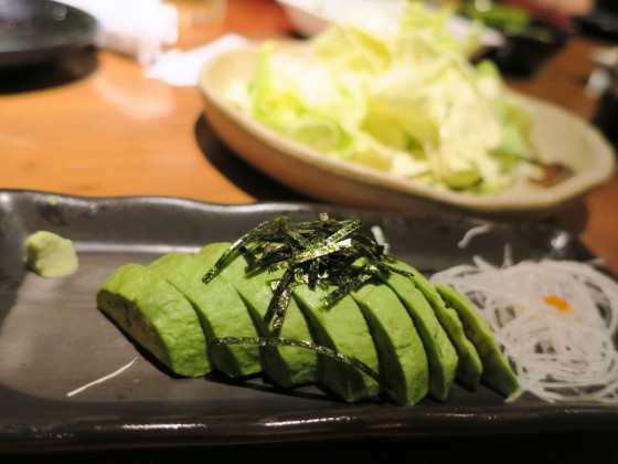 アボカドの刺身&キャベツ