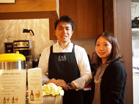 日本クラフトビールの代表、山田司朗さんと。