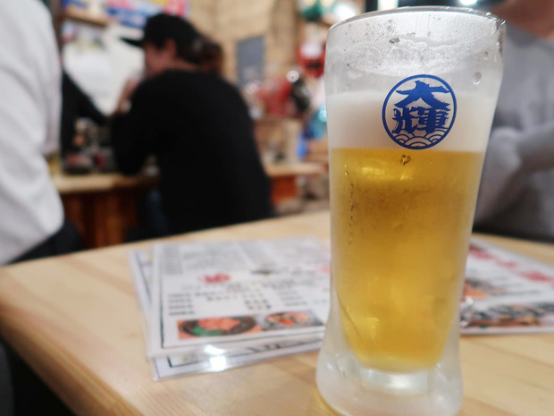 サッポロビールをオリジナルジョッキで