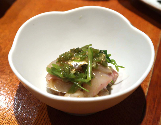 真鯛わさび和え(580円)