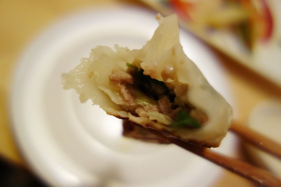 焼き餃子の中