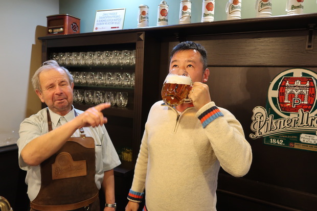 自分で注いだビールがうまい!