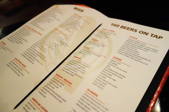 TAP HOUSE GRILL メニュー