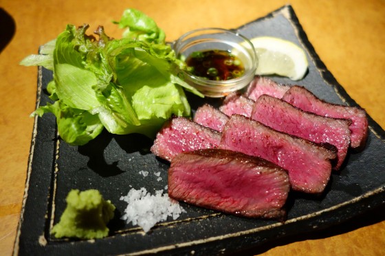 イチボの炭火焼(1,180円)
