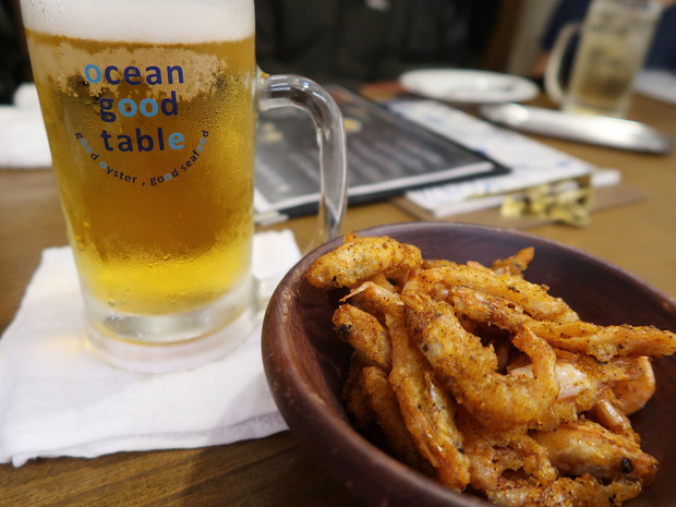 シャカシャカシュリンプとビール