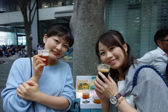 ビール好きな美人