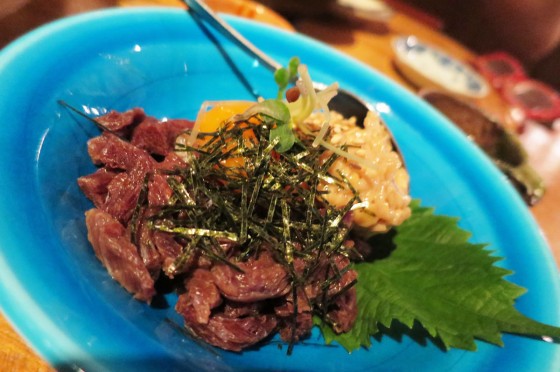 納豆馬肉ユッケ