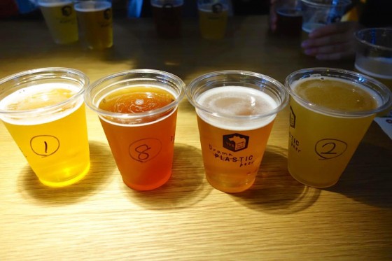 4つのビールをいただきます。