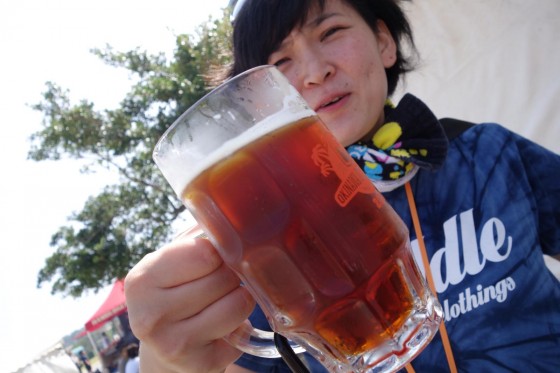 ジョッキでビール