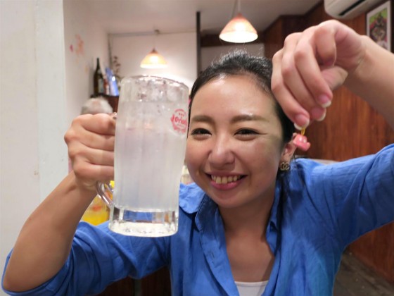 小さなシーサーで1杯