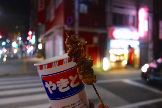 とり皮とビール