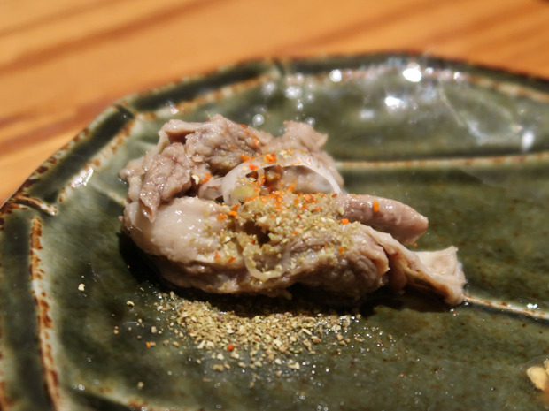 山椒をかけて