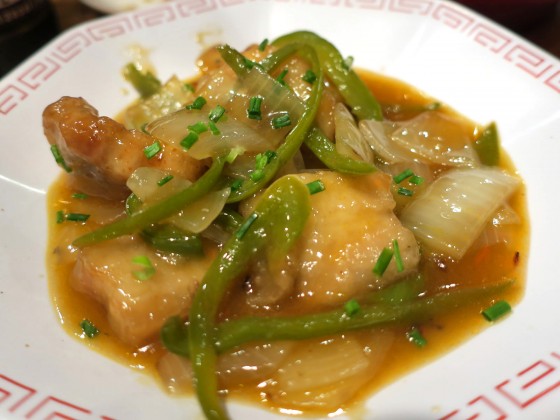 黒酢豚(350円)