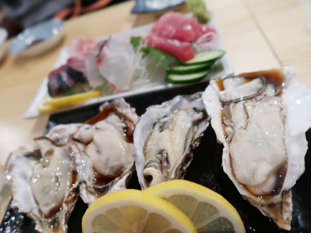 牡蠣に刺し身に!