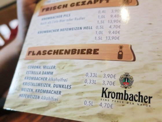 ビールメニュー