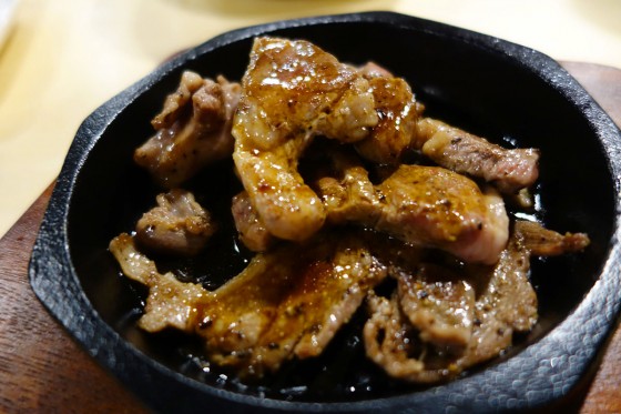 ラムの鉄板焼(500円)