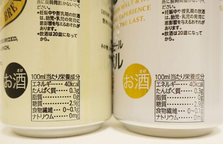 サッポロラガービール&黒ラベル 成分表示