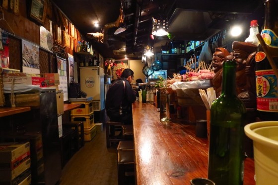 立体感のある店内