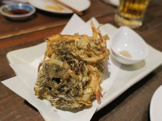 もずくの天ぷら(500円)