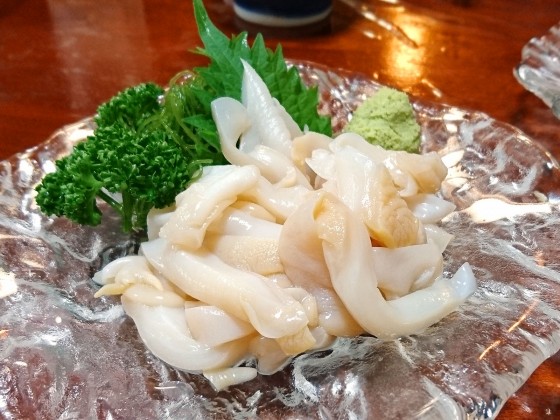 つぶ貝の刺身